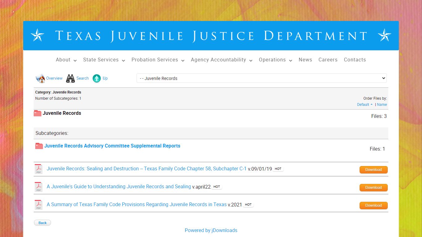 Juvenile Records - Texas Juvenile Justice Department